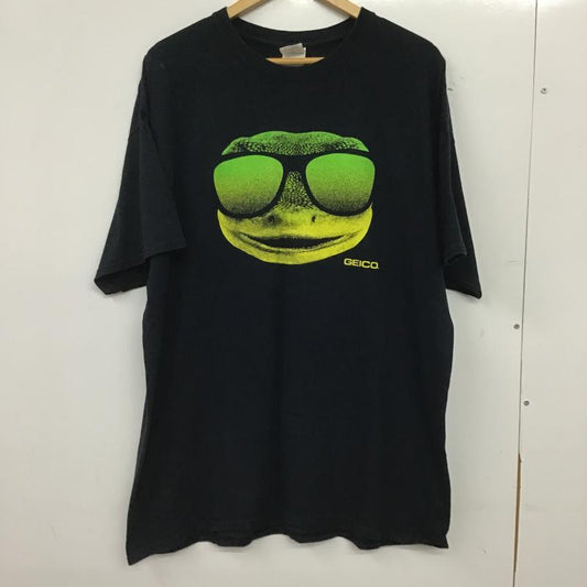 ギルダン GILDAN Tシャツ 半袖 半袖カットソー プリントTシャツ クルーネックカットソー XL プリント ダークグレー / ダークグレー / メンズ USED 古着 中古 10160386