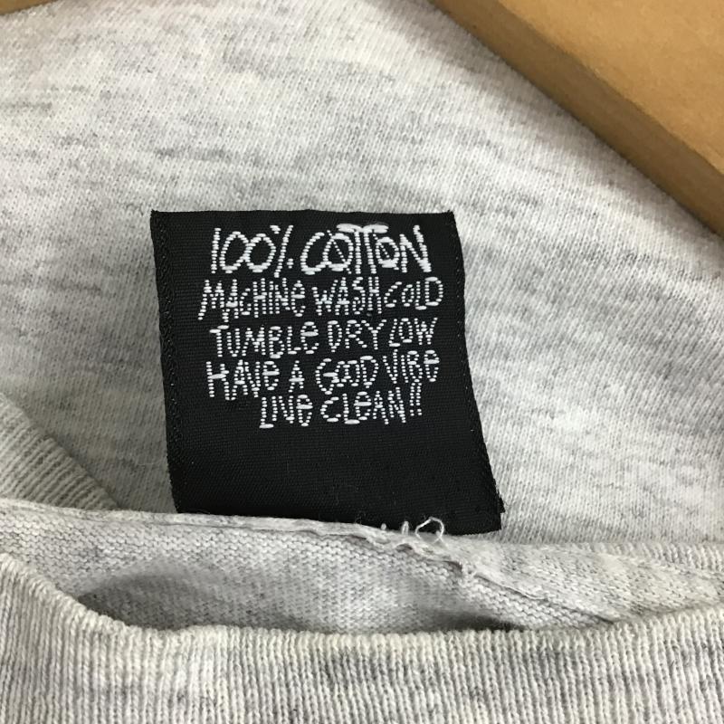 ステューシー STUSSY Tシャツ 半袖 半袖カットソー プリントTシャツ クルーネックカットソー L プリント 灰 / グレー / gray メンズ USED 古着 中古 10160388