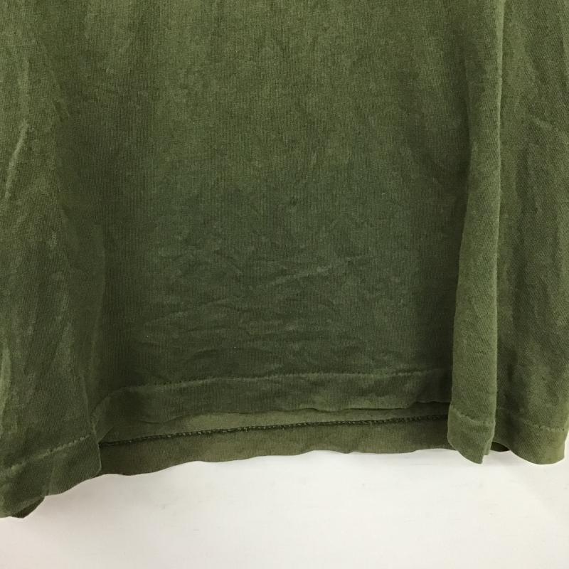ステューシー STUSSY Tシャツ 半袖 半袖カットソー プリントTシャツ クルーネックカットソー M プリント カーキ / カーキ / khaki メンズ USED 古着 中古 10160389