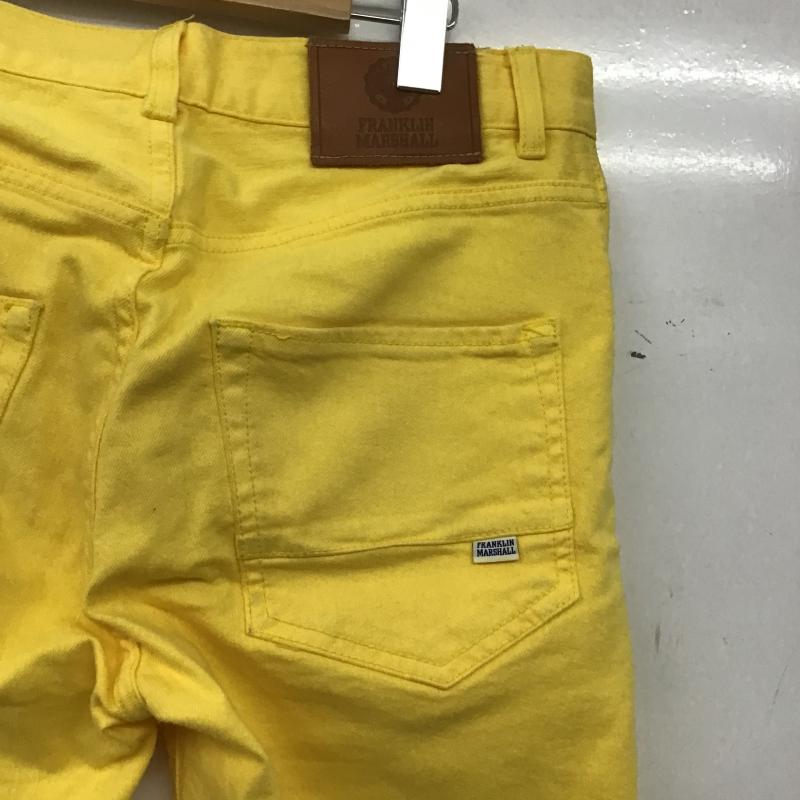 フランクリンマーシャル FRANKLIN&MARSHALL パンツ ショートパンツ ショートパンツ ハーフパンツ カジュアルパンツ 29インチ 無地 黄 / イエロー / yellow メンズ USED 古着 中古 10160392