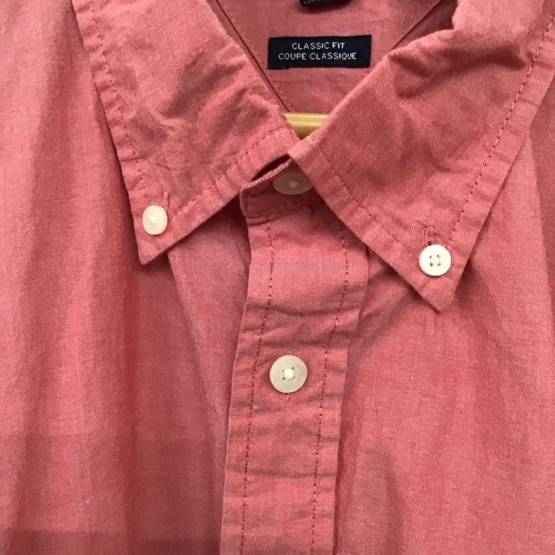 トミーヒルフィガー TOMMY HILFIGER シャツ、ブラウス 半袖 半袖シャツ 無地シャツ ポケットシャツ XL ロゴ、文字 赤 / レッド / red メンズ USED 古着 中古 10160398