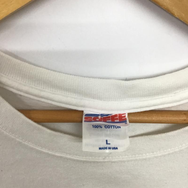 ソフィー SOFFE Tシャツ 半袖 半袖カットソー プリントTシャツ クルーネックカットソー L ロゴ、文字 アイボリー / アイボリー / メンズ USED 古着 中古 10160400