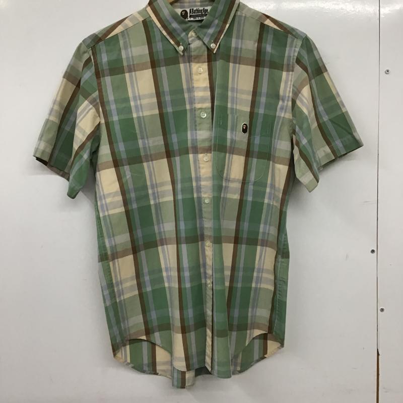 アベイシングエイプ A BATHING APE シャツ、ブラウス 半袖 半袖シャツ チェックシャツ カラーシャツ M チェック マルチカラー / マルチカラー / multicolor メンズ USED 古着 中古 10160403