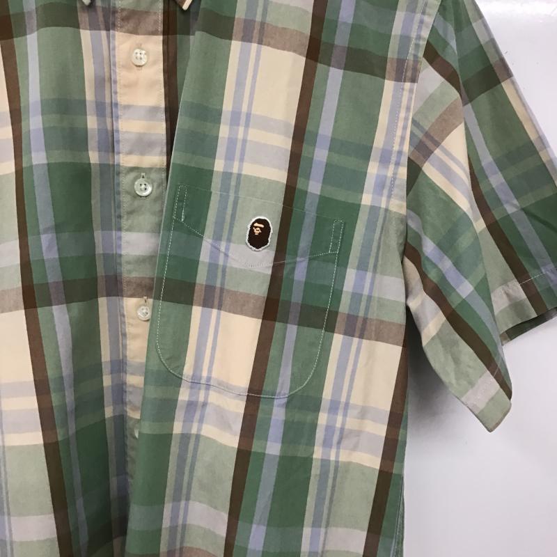 アベイシングエイプ A BATHING APE シャツ、ブラウス 半袖 半袖シャツ チェックシャツ カラーシャツ M チェック マルチカラー / マルチカラー / multicolor メンズ USED 古着 中古 10160403