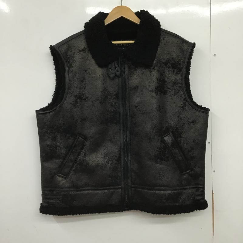 古着 USED ベスト ベスト ジップアップベスト ノースリーブカットソー アウター 7  黒 / ブラック / black メンズ USED 古着 中古 10160404
