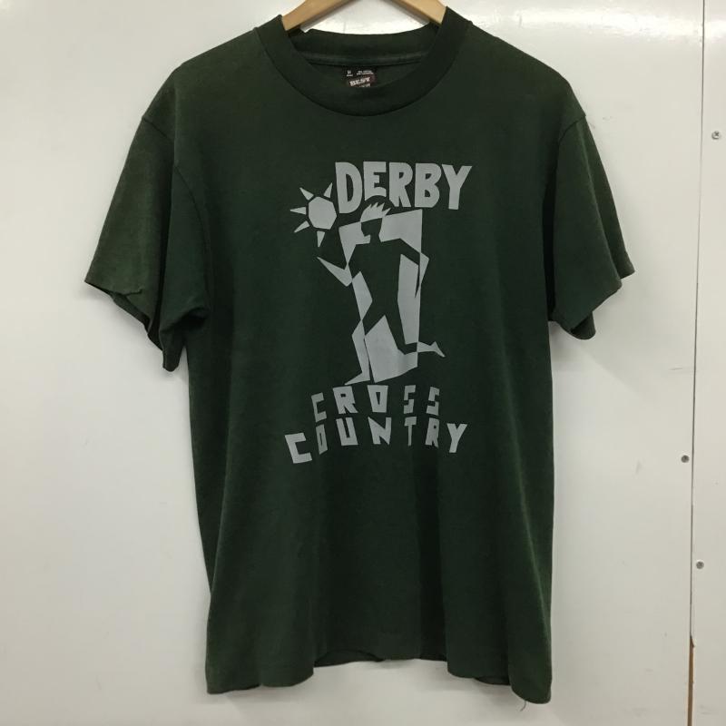 フルーツオブザルーム FRUIT OF THE LOOM Tシャツ 半袖 半袖カットソー プリントTシャツ クルーネックカットソー M ロゴ、文字 緑 / グリーン / green メンズ USED 古着 中古 10160406