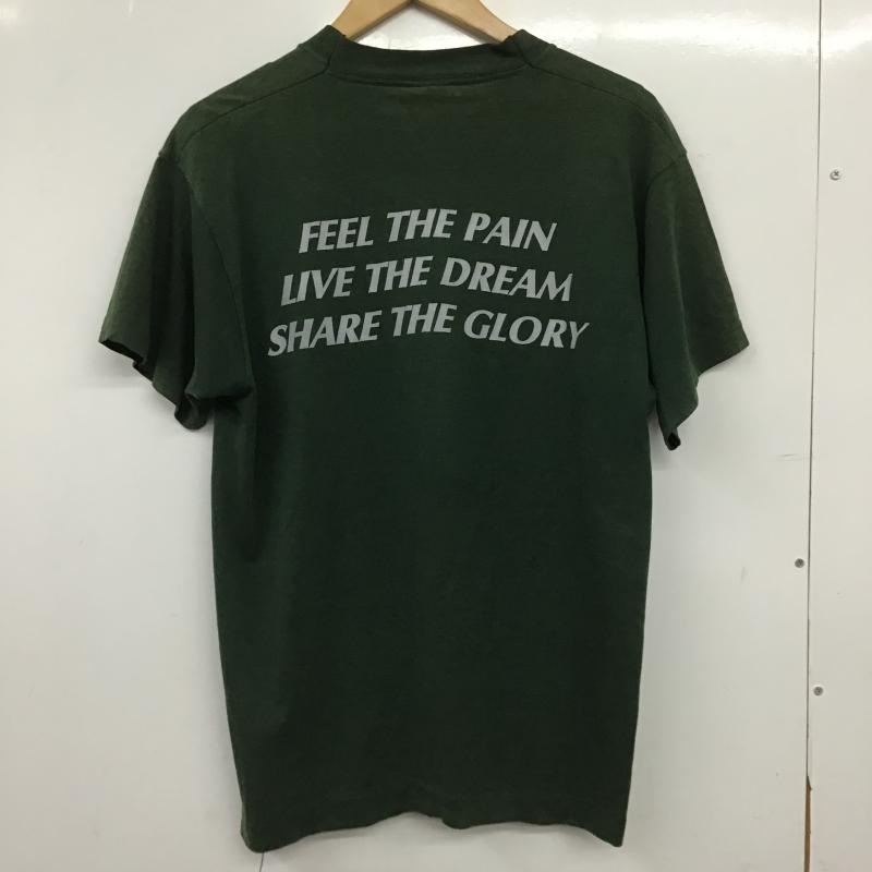 フルーツオブザルーム FRUIT OF THE LOOM Tシャツ 半袖 半袖カットソー プリントTシャツ クルーネックカットソー M ロゴ、文字 緑 / グリーン / green メンズ USED 古着 中古 10160406