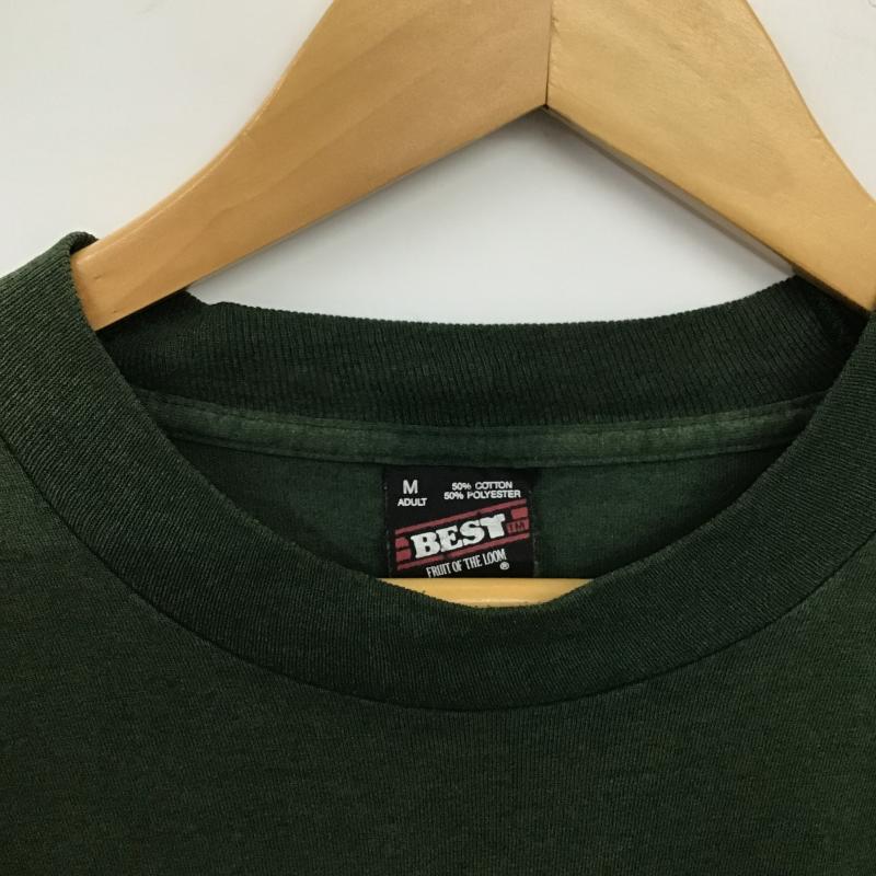 フルーツオブザルーム FRUIT OF THE LOOM Tシャツ 半袖 半袖カットソー プリントTシャツ クルーネックカットソー M ロゴ、文字 緑 / グリーン / green メンズ USED 古着 中古 10160406
