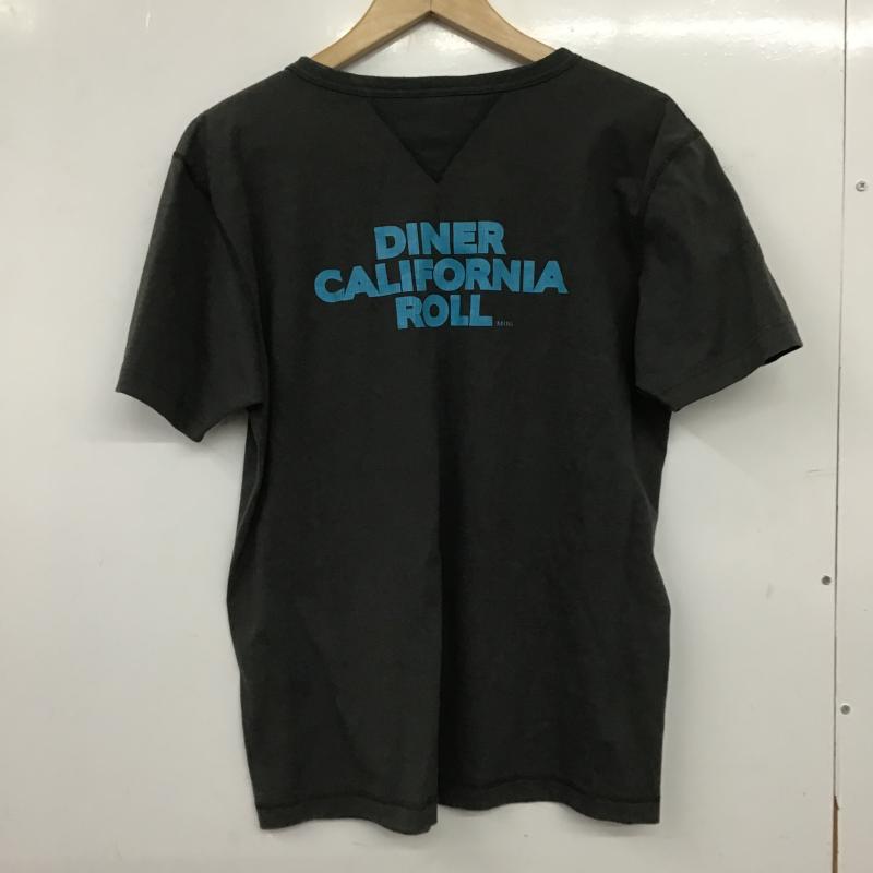 バーンズ BARNS Tシャツ 半袖 半袖カットソー プリントTシャツ クルーネックカットソー M ロゴ、文字 ダークグレー / ダークグレー / メンズ USED 古着 中古 10160407