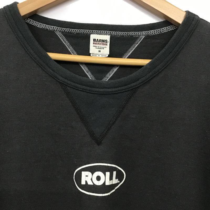 バーンズ BARNS Tシャツ 半袖 半袖カットソー プリントTシャツ クルーネックカットソー M ロゴ、文字 ダークグレー / ダークグレー / メンズ USED 古着 中古 10160407