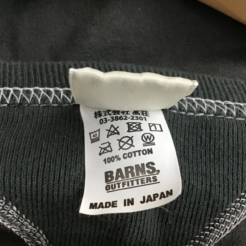 バーンズ BARNS Tシャツ 半袖 半袖カットソー プリントTシャツ クルーネックカットソー M ロゴ、文字 ダークグレー / ダークグレー / メンズ USED 古着 中古 10160407