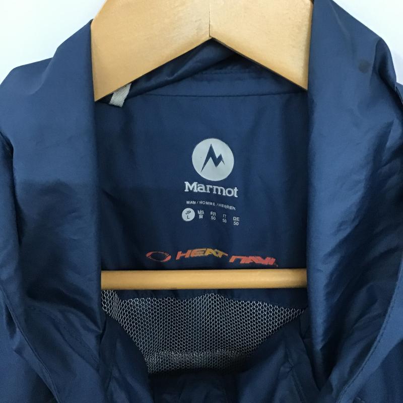 マーモット Marmot ジャケット、上着 ジャンパー、ブルゾン ジップアップパーカー ナイロンジャケット アウター L ロゴ、文字 水色 / ライトブルー / X 紺 / ネイビー / navy メンズ USED 古着 中古 10160411