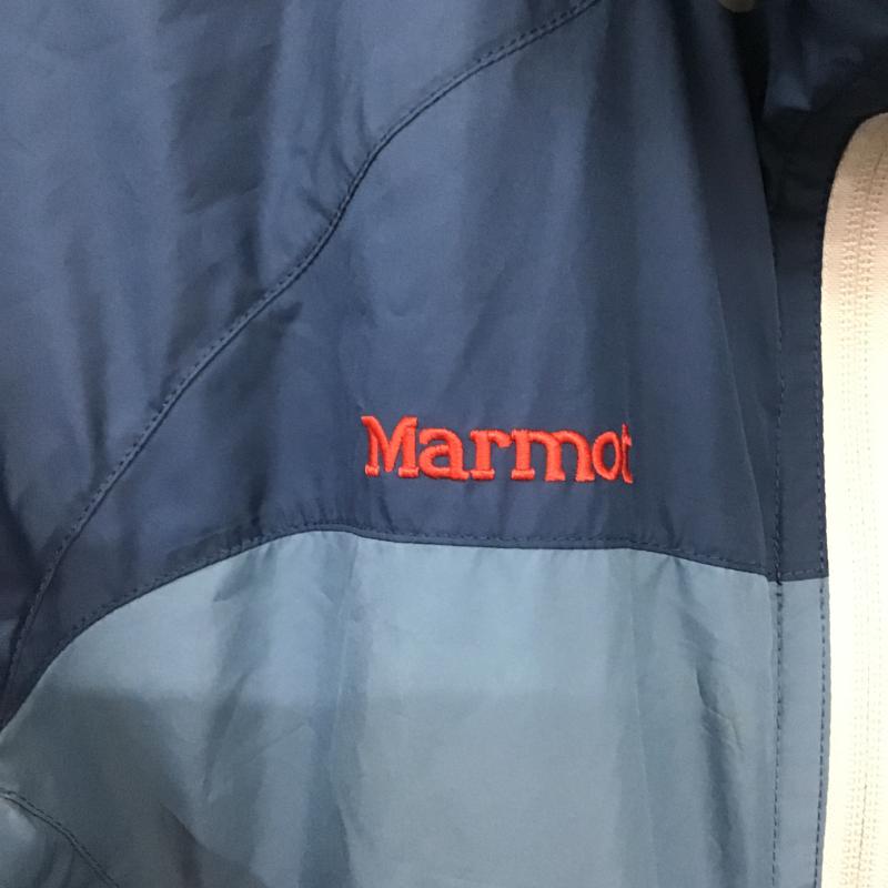 マーモット Marmot ジャケット、上着 ジャンパー、ブルゾン ジップアップパーカー ナイロンジャケット アウター L ロゴ、文字 水色 / ライトブルー / X 紺 / ネイビー / navy メンズ USED 古着 中古 10160411