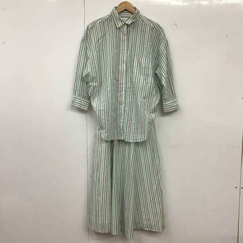 ミラオーウェン Mila Owen ワンピース ロングスカート 09WF0172154 5分丈シャツワンピース FREE ストライプ マルチカラー / マルチカラー / multicolor レディース USED 古着 中古 10160421