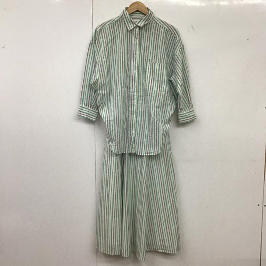 ミラオーウェン Mila Owen ワンピース ロングスカート 09WF0172154 5分丈シャツワンピース FREE ストライプ マルチカラー / マルチカラー / multicolor レディース USED 古着 中古 10160421