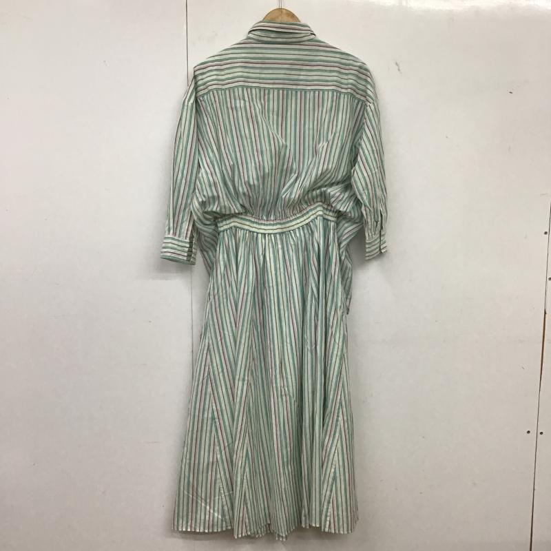 ミラオーウェン Mila Owen ワンピース ロングスカート 09WF0172154 5分丈シャツワンピース FREE ストライプ マルチカラー / マルチカラー / multicolor レディース USED 古着 中古 10160421