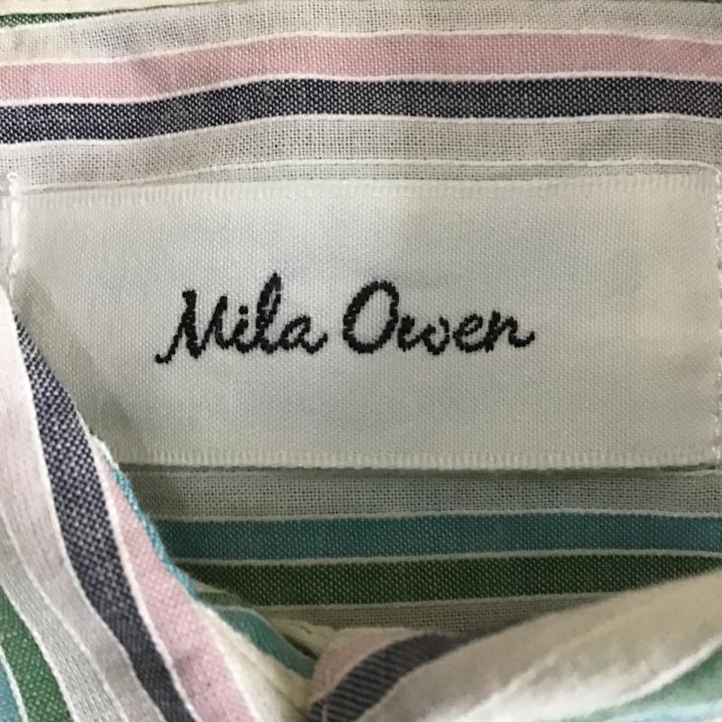 ミラオーウェン Mila Owen ワンピース ロングスカート 09WF0172154 5分丈シャツワンピース FREE ストライプ マルチカラー / マルチカラー / multicolor レディース USED 古着 中古 10160421