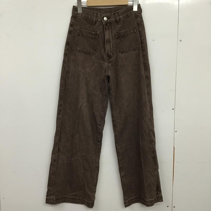 アルシーヴ archives パンツ デニム、ジーンズ M 無地 茶 / ブラウン / brown レディース USED 古着 中古 10160422