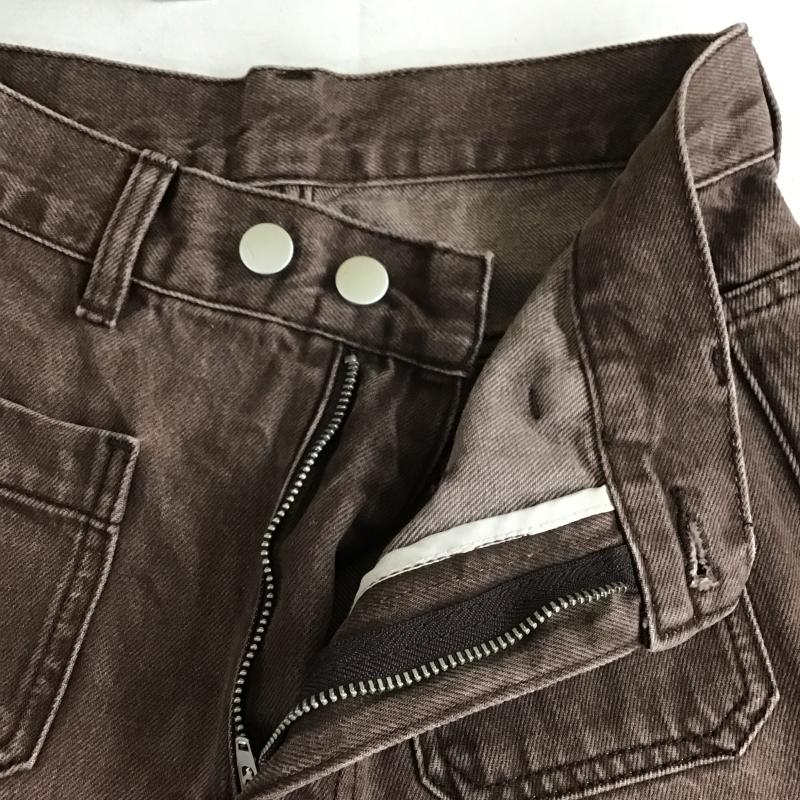 アルシーヴ archives パンツ デニム、ジーンズ M 無地 茶 / ブラウン / brown レディース USED 古着 中古 10160422