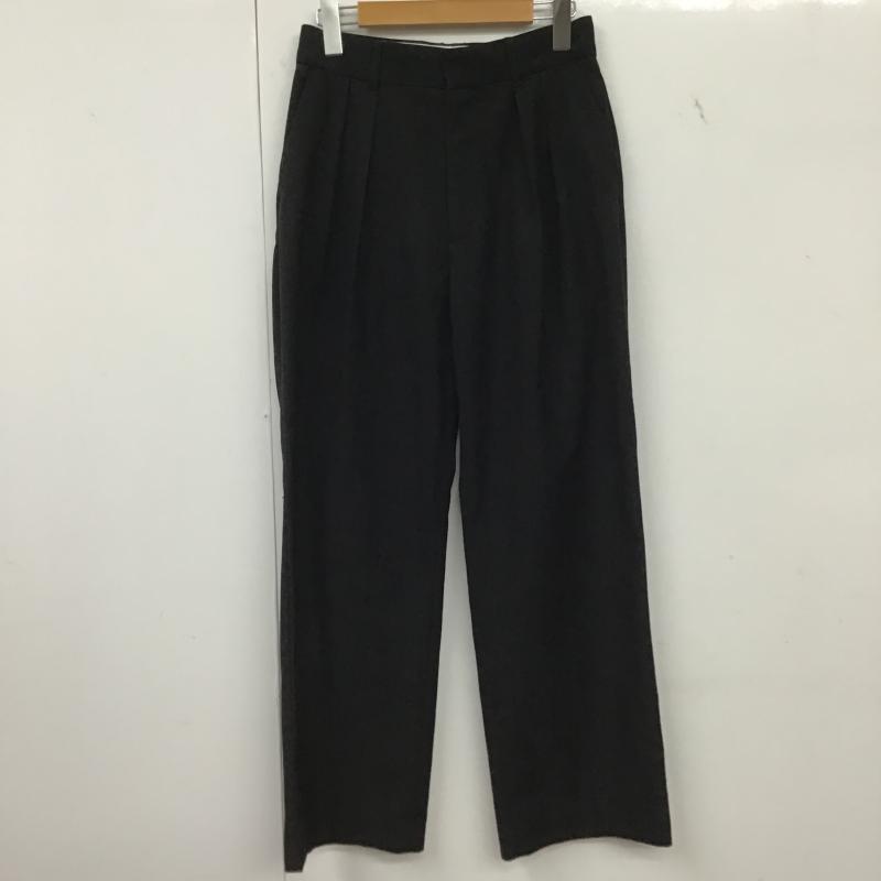ミラオーウェン Mila Owen パンツ スラックス 09WFP234047 2タックワイドストレートダンディパンツ 0 無地 黒 / ブラック / black レディース USED 古着 中古 10160429