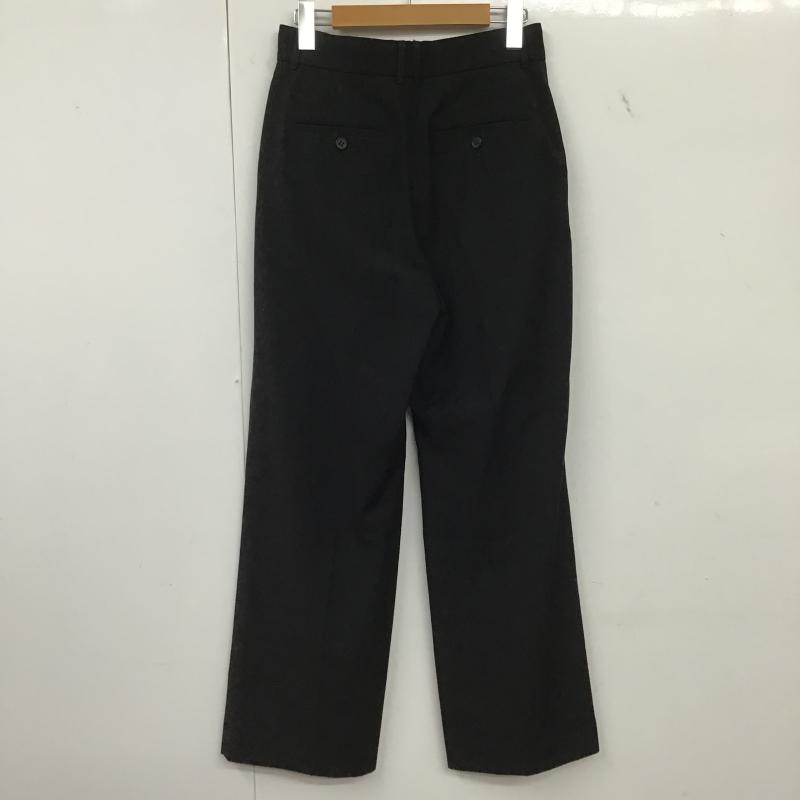 ミラオーウェン Mila Owen パンツ スラックス 09WFP234047 2タックワイドストレートダンディパンツ 0 無地 黒 / ブラック / black レディース USED 古着 中古 10160429