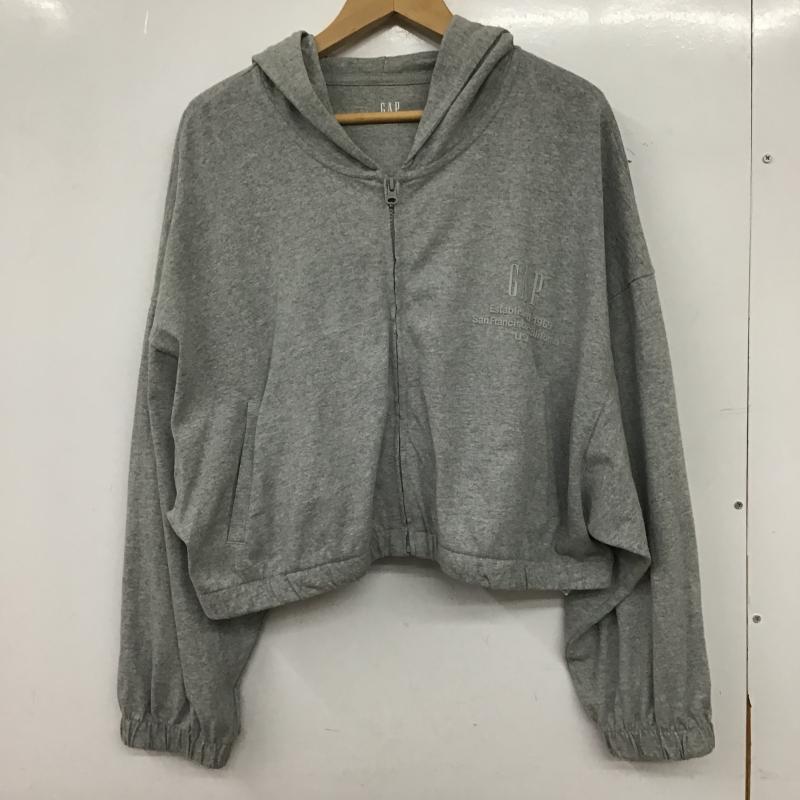 ギャップ GAP パーカー 長袖 L 無地 灰 / グレー / gray レディース USED 古着 中古 10160438