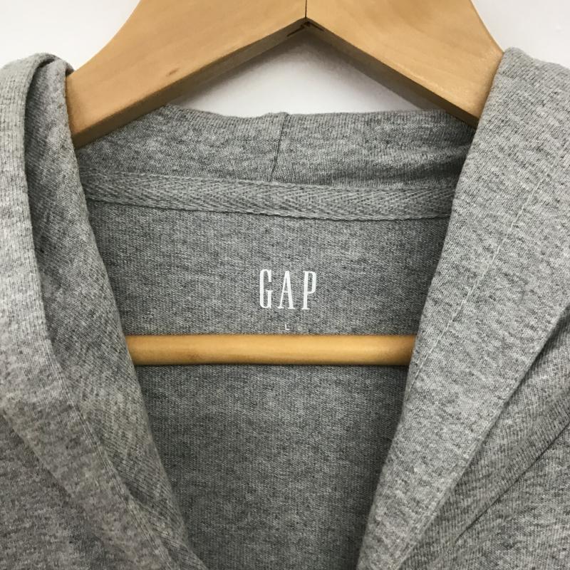 ギャップ GAP パーカー 長袖 L 無地 灰 / グレー / gray レディース USED 古着 中古 10160438