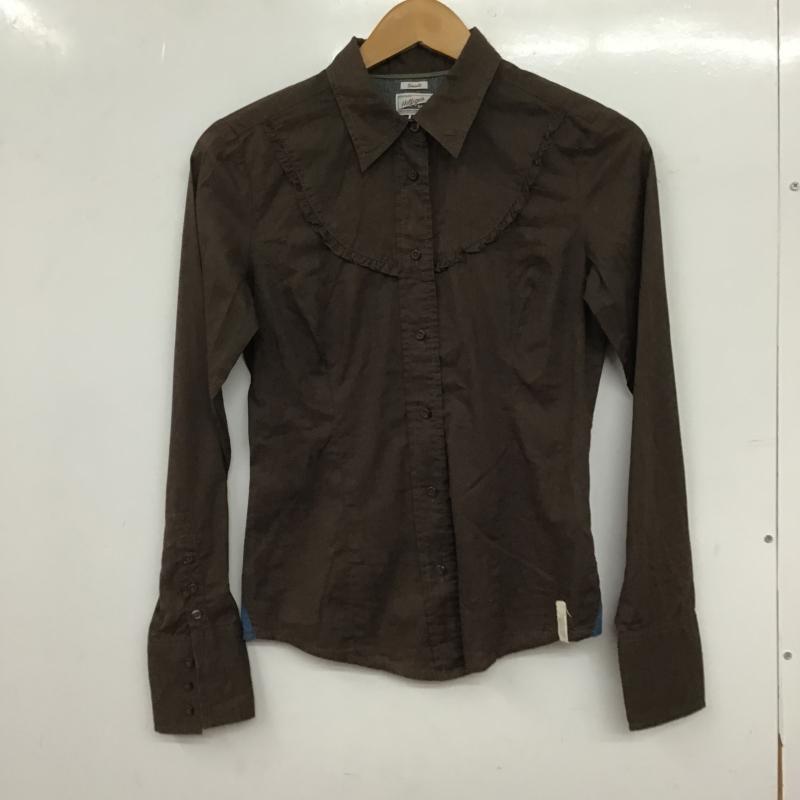 トミーヒルフィガー TOMMY HILFIGER シャツ、ブラウス 長袖 S 無地 茶 / ブラウン / brown レディース USED 古着 中古 10160441