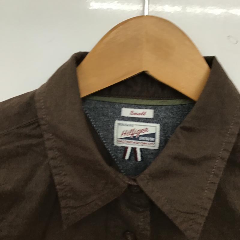 トミーヒルフィガー TOMMY HILFIGER シャツ、ブラウス 長袖 S 無地 茶 / ブラウン / brown レディース USED 古着 中古 10160441