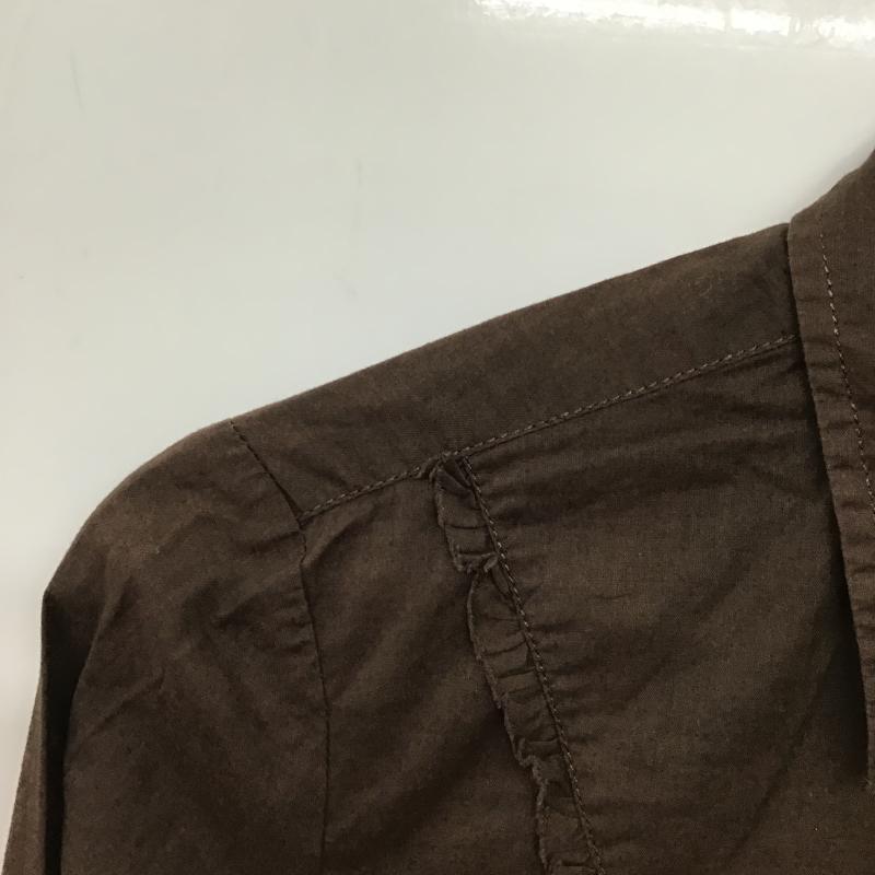 トミーヒルフィガー TOMMY HILFIGER シャツ、ブラウス 長袖 S 無地 茶 / ブラウン / brown レディース USED 古着 中古 10160441