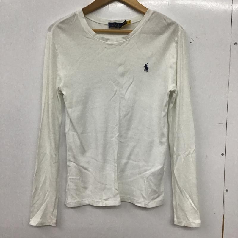 ラルフローレン RALPHLAUREN Tシャツ 長袖 M 無地 白 / ホワイト / white レディース USED 古着 中古 10160447