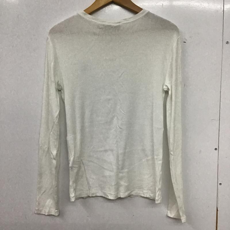 ラルフローレン RALPHLAUREN Tシャツ 長袖 M 無地 白 / ホワイト / white レディース USED 古着 中古 10160447
