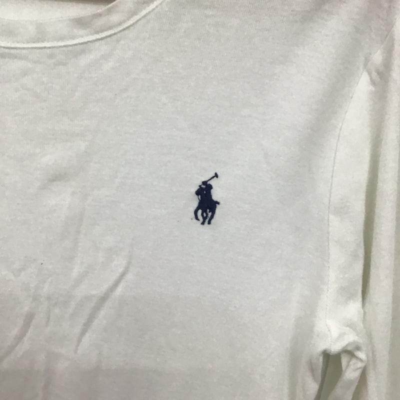 ラルフローレン RALPHLAUREN Tシャツ 長袖 M 無地 白 / ホワイト / white レディース USED 古着 中古 10160447