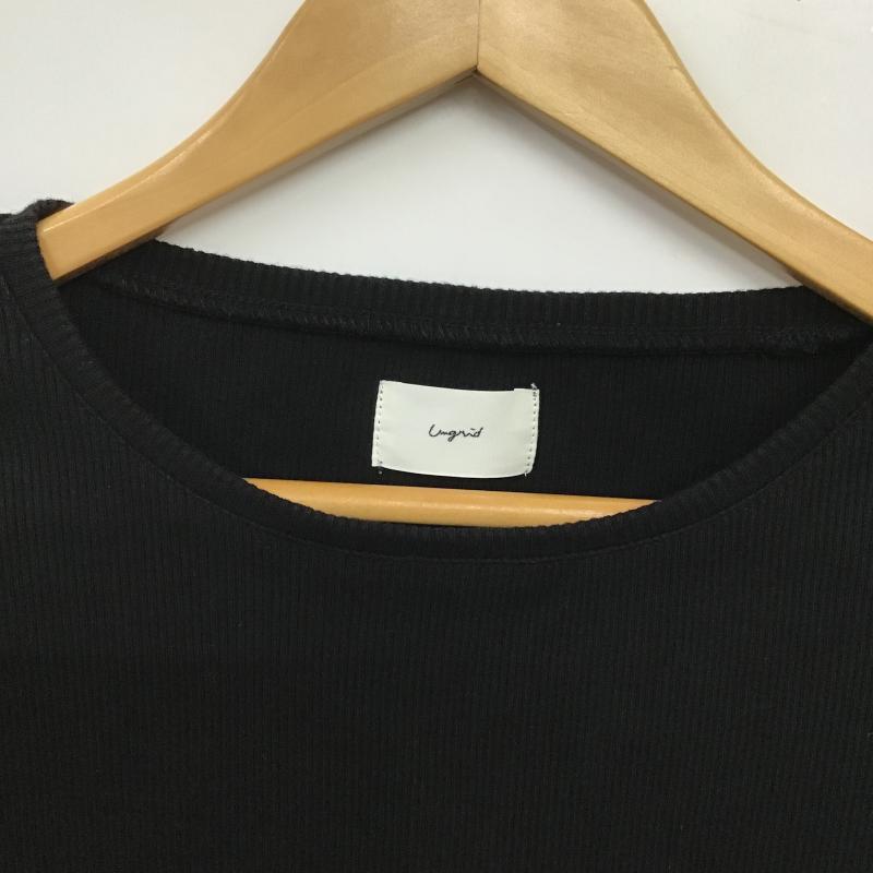 アングリッド Ungrid Tシャツ 半袖 112242765301 バックオープンフィットハーフスリーブTee FREE 無地 黒 / ブラック / black レディース USED 古着 中古 10160449
