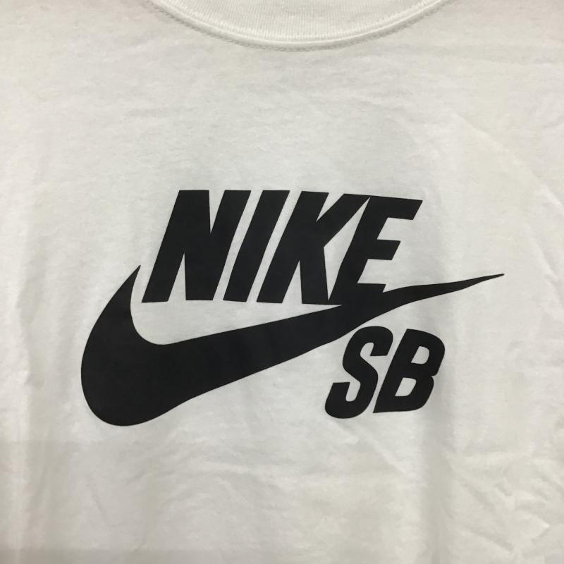 ナイキ NIKE Tシャツ 半袖 半袖カットソー プリントTシャツ クルーネックカットソー L ロゴ、文字 白 / ホワイト / white メンズ USED 古着 中古 10160452