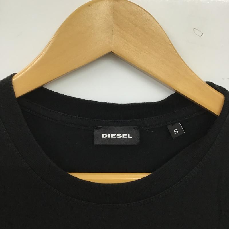 ディーゼル DIESEL Tシャツ 半袖 半袖カットソー プリントTシャツ クルーネックカットソー S プリント 黒 / ブラック / black メンズ USED 古着 中古 10160453