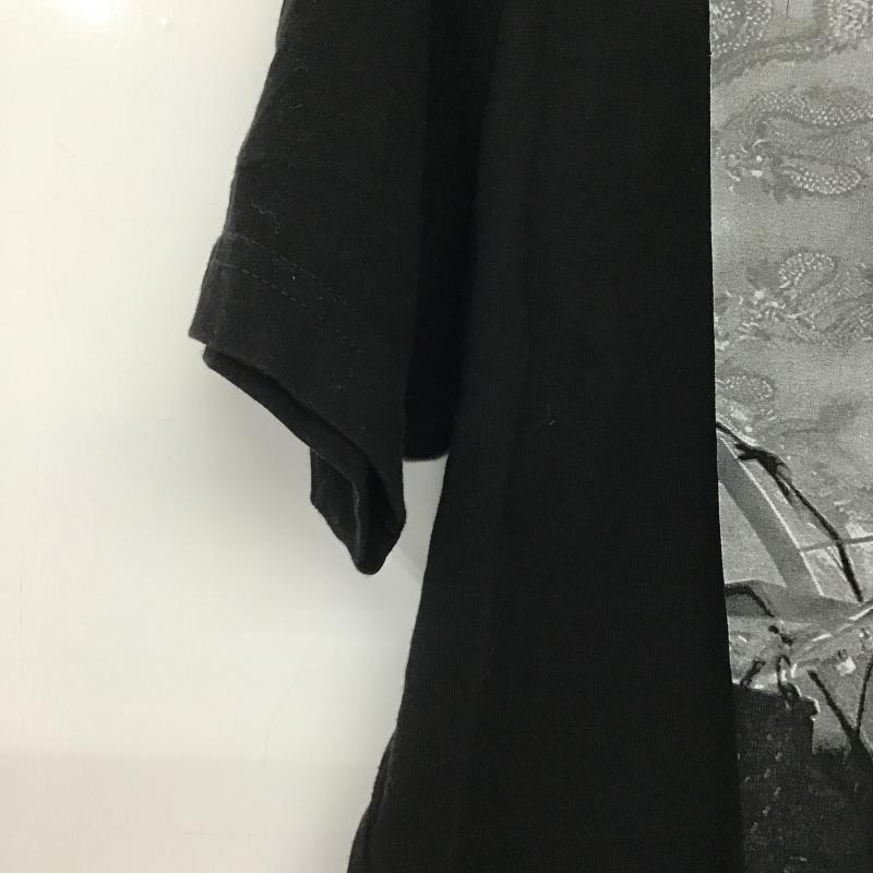 ディーゼル DIESEL Tシャツ 半袖 半袖カットソー プリントTシャツ クルーネックカットソー S プリント 黒 / ブラック / black メンズ USED 古着 中古 10160453