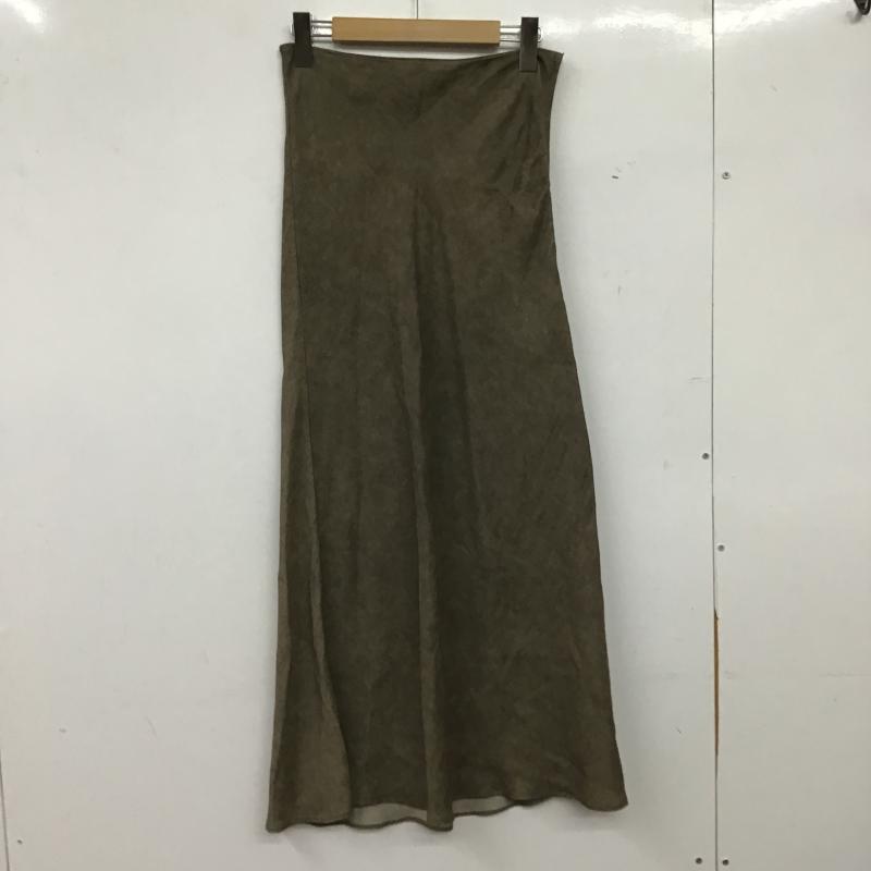 ウィムガゼット Whim Gazette スカート ロングスカート WGZ1051501A0003 ツイル顔料染めスカート 36 無地 茶 / ブラウン / brown レディース USED 古着 中古 10160454