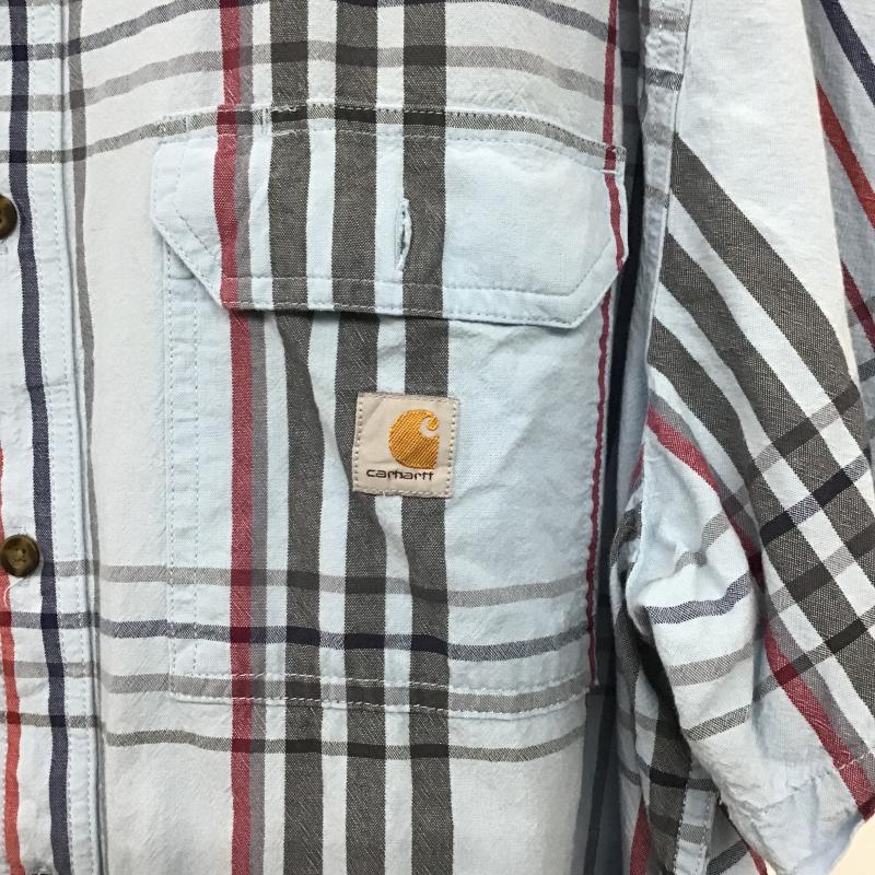 カーハート Carhartt シャツ、ブラウス 半袖 半袖シャツ プリントシャツ ポケットシャツ XXL チェック マルチカラー / マルチカラー / multicolor メンズ USED 古着 中古 10160457