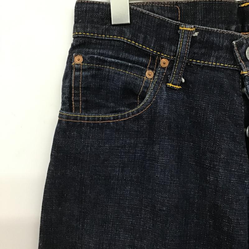 エヴィス EVISU パンツ デニム、ジーンズ デニムパンツ ワイドパンツ カジュアルパンツ 31インチ ロゴ、文字 インディゴ / インディゴ / Indigo メンズ USED 古着 中古 10160458
