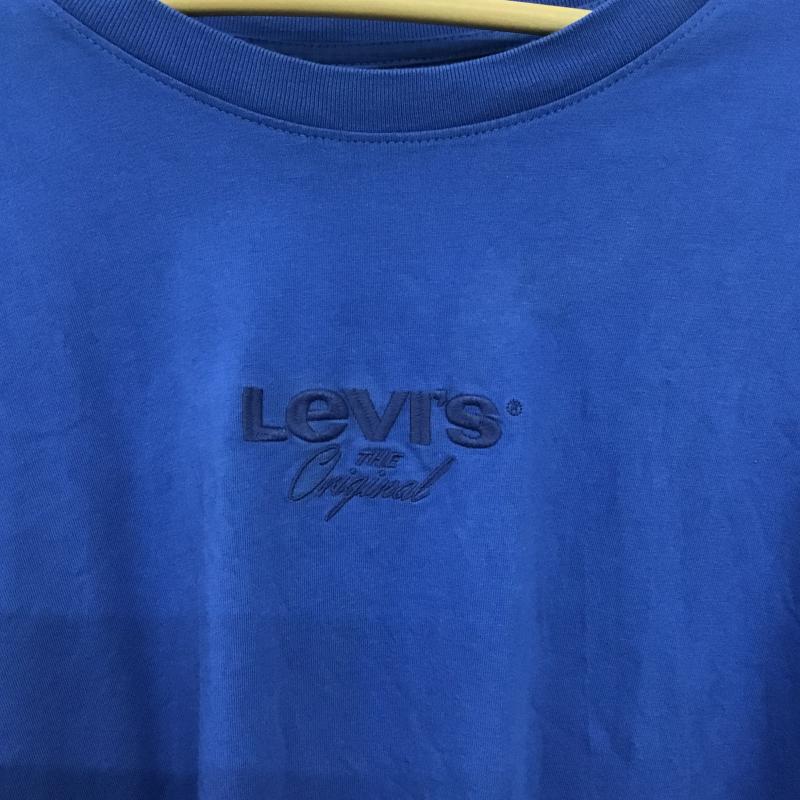 リーバイス Levi s Tシャツ 半袖 半袖カットソー プリントTシャツ クルーネックカットソー L ロゴ、文字 青 / ブルー / blue メンズ USED 古着 中古 10160467