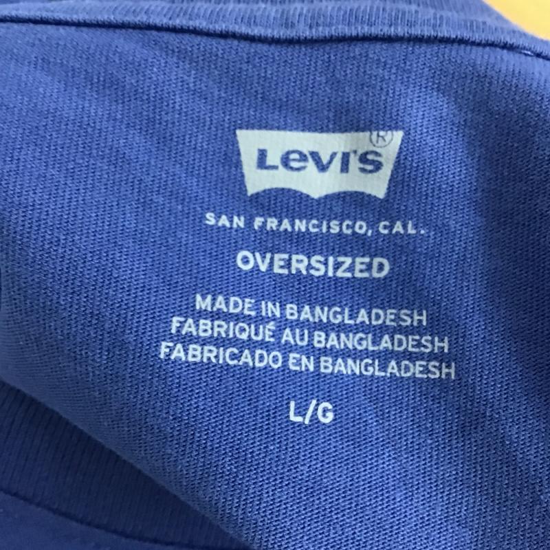 リーバイス Levi s Tシャツ 半袖 半袖カットソー プリントTシャツ クルーネックカットソー L ロゴ、文字 青 / ブルー / blue メンズ USED 古着 中古 10160467