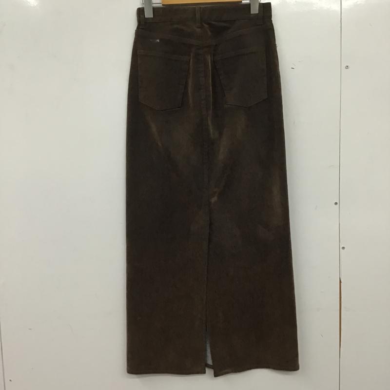 ウィムガゼット Whim Gazette スカート ロングスカート WGD1052101A0002 デニムフロッキースリットスカート 36 無地 茶 / ブラウン / brown レディース USED 古着 中古 10160472