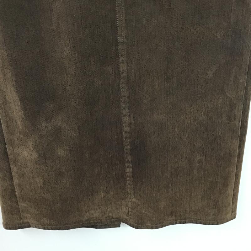 ウィムガゼット Whim Gazette スカート ロングスカート WGD1052101A0002 デニムフロッキースリットスカート 36 無地 茶 / ブラウン / brown レディース USED 古着 中古 10160472