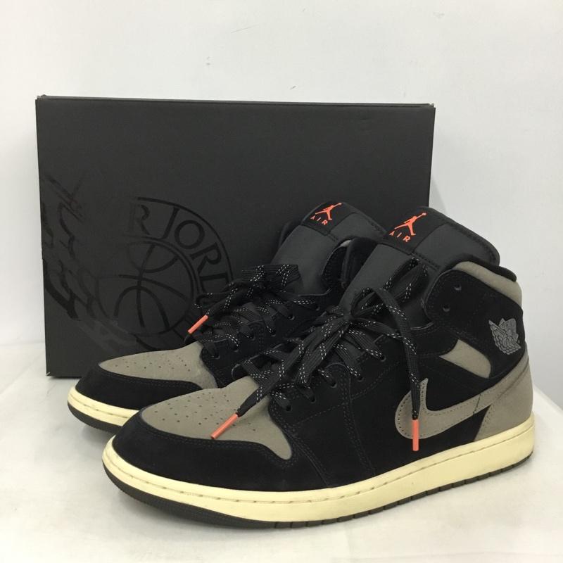 ナイキ NIKE スニーカー スニーカー IB7110-002 AIR JORDAN 1 MID SE 30cm 箱有 30.0cm ロゴ、文字 黒 / ブラック / black X ダークグレー / ダークグレー / メンズ USED 古着 中古 10160478