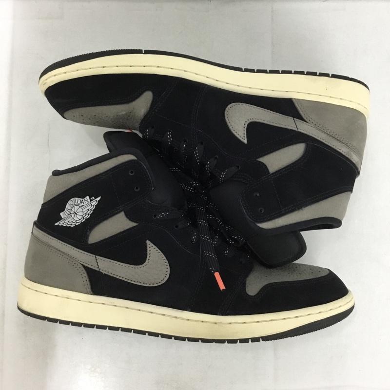 ナイキ NIKE スニーカー スニーカー IB7110-002 AIR JORDAN 1 MID SE 30cm 箱有 30.0cm ロゴ、文字 黒 / ブラック / black X ダークグレー / ダークグレー / メンズ USED 古着 中古 10160478