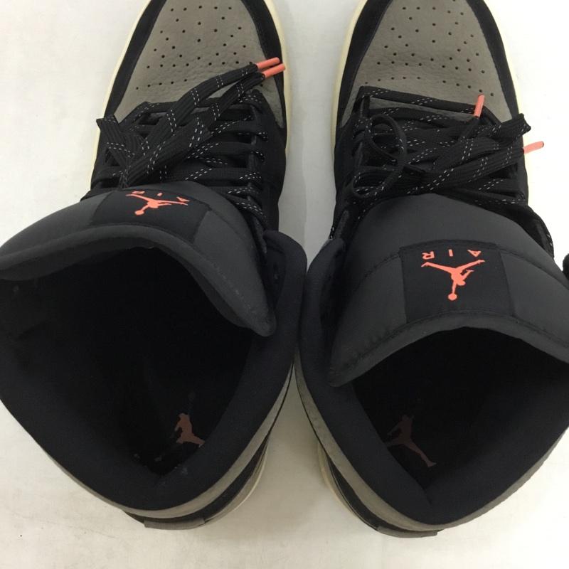 ナイキ NIKE スニーカー スニーカー IB7110-002 AIR JORDAN 1 MID SE 30cm 箱有 30.0cm ロゴ、文字 黒 / ブラック / black X ダークグレー / ダークグレー / メンズ USED 古着 中古 10160478