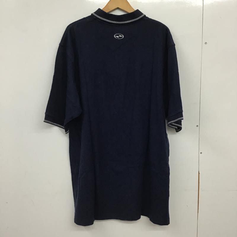 ナイキ NIKE ポロシャツ 半袖 半袖ポロシャツ カラーシャツ 半袖カットソー L ロゴ、文字 紺 / ネイビー / navy メンズ USED 古着 中古 10160480