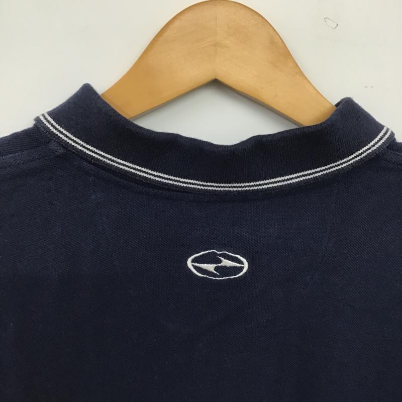 ナイキ NIKE ポロシャツ 半袖 半袖ポロシャツ カラーシャツ 半袖カットソー L ロゴ、文字 紺 / ネイビー / navy メンズ USED 古着 中古 10160480