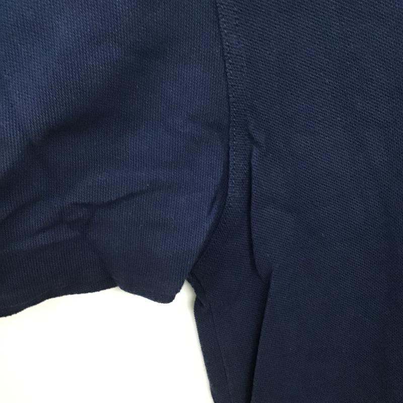 ナイキ NIKE ポロシャツ 半袖 半袖ポロシャツ カラーシャツ 半袖カットソー L ロゴ、文字 紺 / ネイビー / navy メンズ USED 古着 中古 10160480
